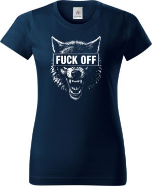 Fuck off vlk,V2, bílý tisk