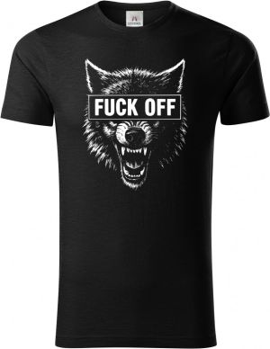 Fuck off vlk,V2, bílý tisk