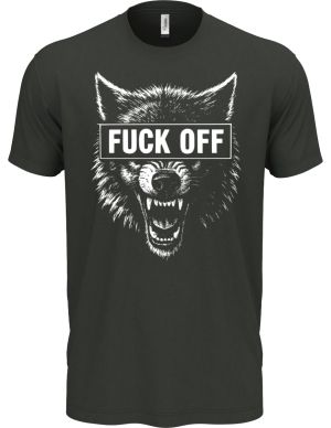 Fuck off vlk,V2, bílý tisk
