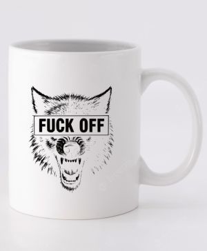 Fuck off vlk,V2, černý tisk