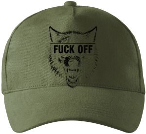 Fuck off vlk,V2, černý tisk