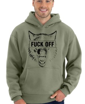 Fuck off vlk,V2, černý tisk