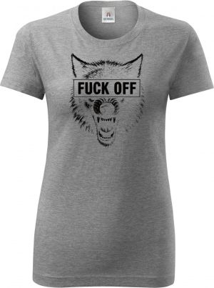 Fuck off vlk,V2, černý tisk