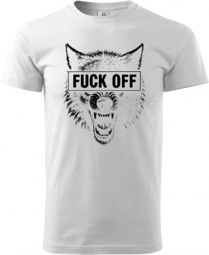 Fuck off vlk,V2, černý tisk