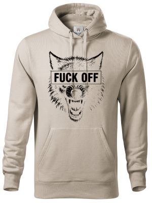 Fuck off vlk,V2, černý tisk