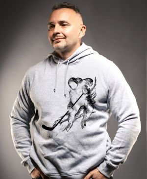 Galaktický hokej, černý potisk