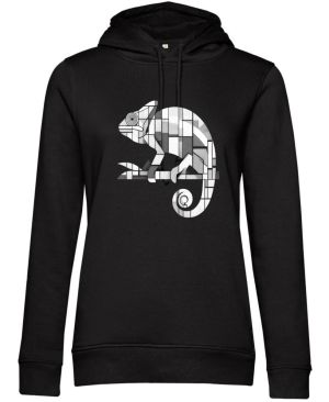 Geometrický chameleon, bílý potisk