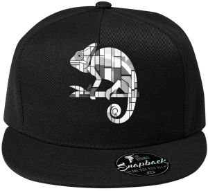 Geometrický chameleon, bílý potisk