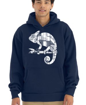 Geometrický chameleon, bílý potisk