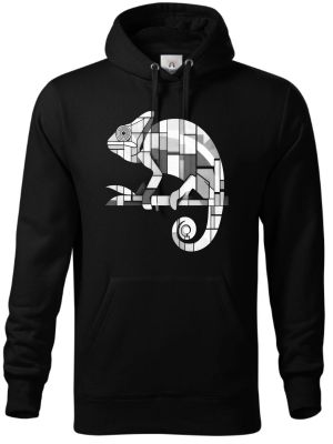 Geometrický chameleon, bílý potisk