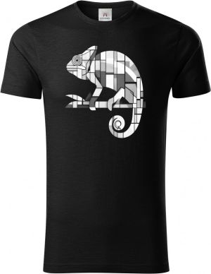 Geometrický chameleon, bílý potisk