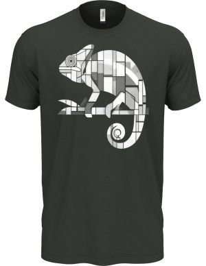 Geometrický chameleon, bílý potisk