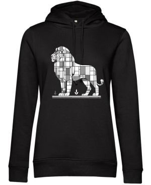 Geometrický lev, bílý potisk