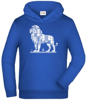 Geometrický lev, bílý potisk