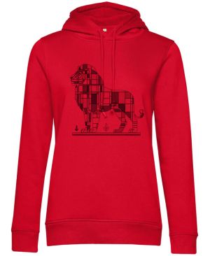 Geometrický lev, černý potisk