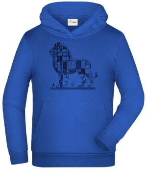 Geometrický lev, černý potisk