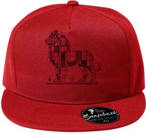 Geometrický lev, černý potisk