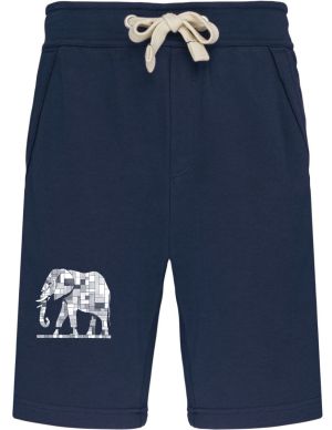 Geometrický slon, bílý potisk