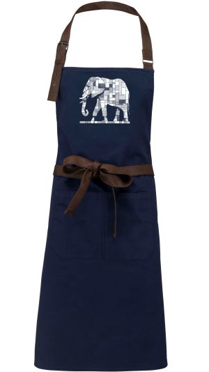 Geometrický slon, bílý potisk