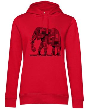 Geometrický slon, černý potisk