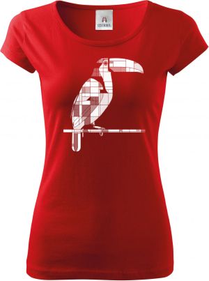 Geometrický tukan, bílý potisk