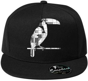 Geometrický tukan, bílý potisk