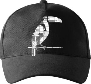 Geometrický tukan, bílý potisk