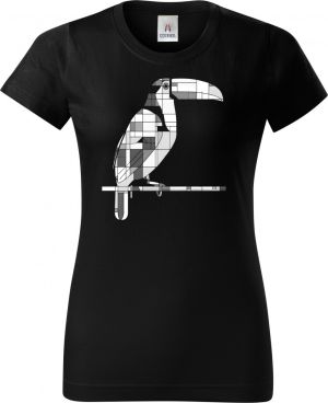 Geometrický tukan, bílý potisk