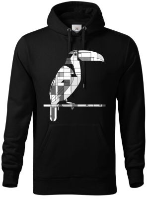 Geometrický tukan, bílý potisk