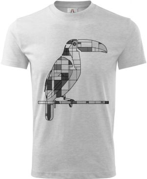 Geometrický tukan, černý potisk