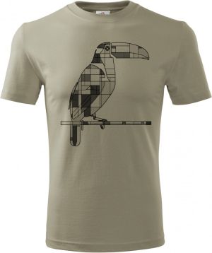 Geometrický tukan, černý potisk