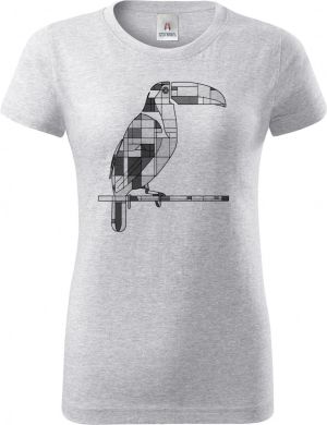 Geometrický tukan, černý potisk