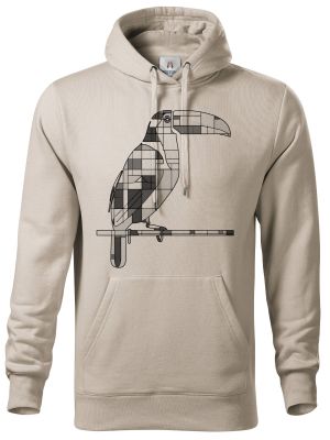 Geometrický tukan, černý potisk