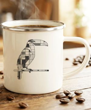 Geometrický tukan, černý potisk