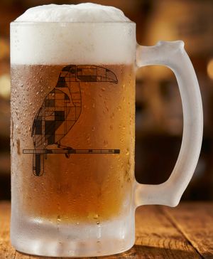 Geometrický tukan, černý potisk