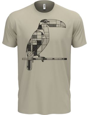 Geometrický tukan, černý potisk