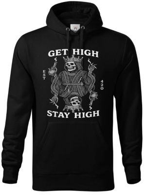 Get high, stay high, bílý tisk