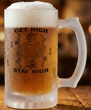 Get high, stay high, černý tisk