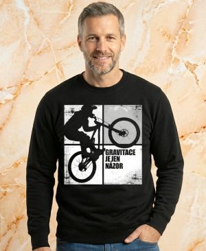 Gravitace je jen názor, bílý potisk