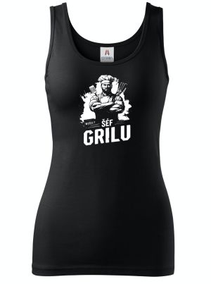 Grilovačka Šéf Grilu, bílý potisk