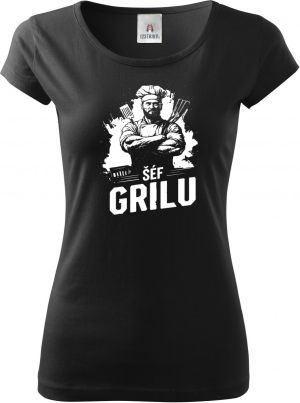 Grilovačka Šéf Grilu, bílý potisk