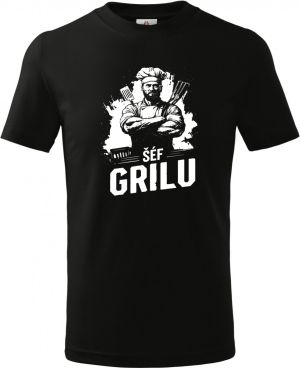 Grilovačka Šéf Grilu, bílý potisk