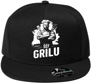 Grilovačka Šéf Grilu, bílý potisk