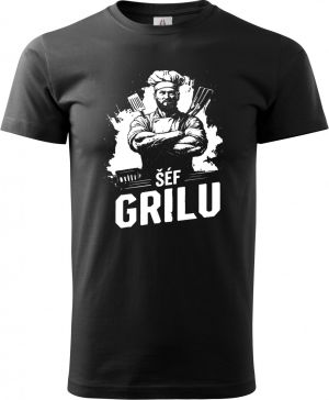 Grilovačka Šéf Grilu, bílý potisk