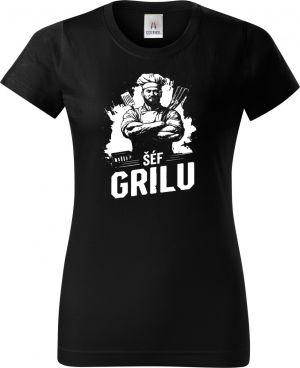 Grilovačka Šéf Grilu, bílý potisk
