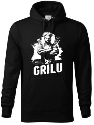 Grilovačka Šéf Grilu, bílý potisk