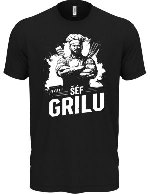 Grilovačka Šéf Grilu, bílý potisk
