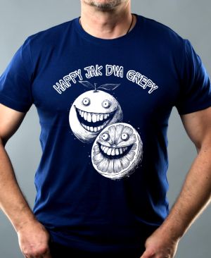 Happy jak dva grepy, bílý tisk
