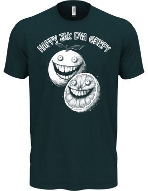Happy jak dva grepy, bílý tisk
