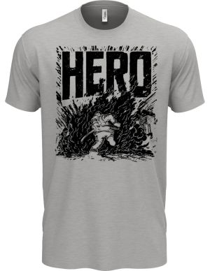 Hasič hrdina, černý tisk